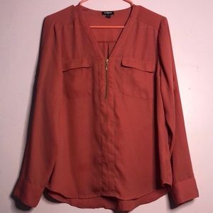 Two Pocket Portofino Shirt with Gold Zipper